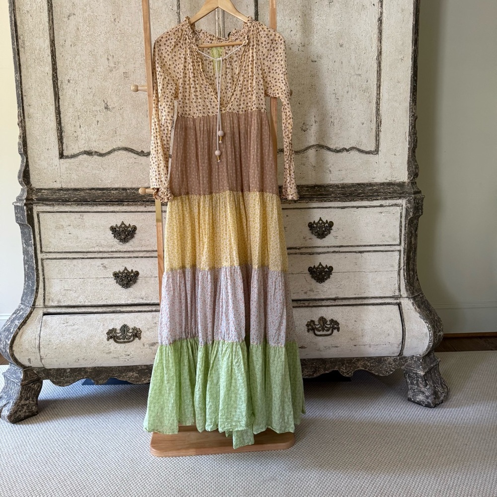 Elegant Multicolor Maxi Dress